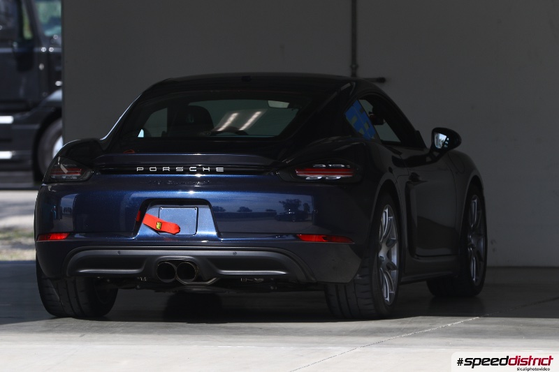 Porsche Cayman dark blue