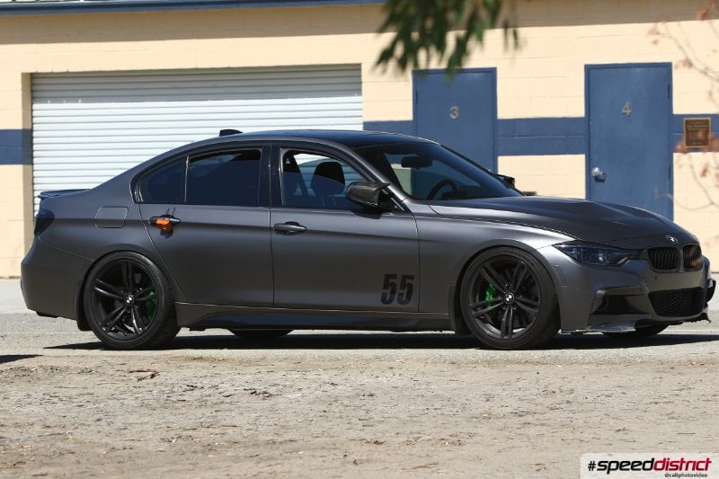 BMW 3 Series matte charcoal gray