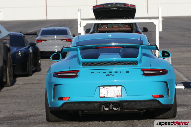 Porsche 911 light blue