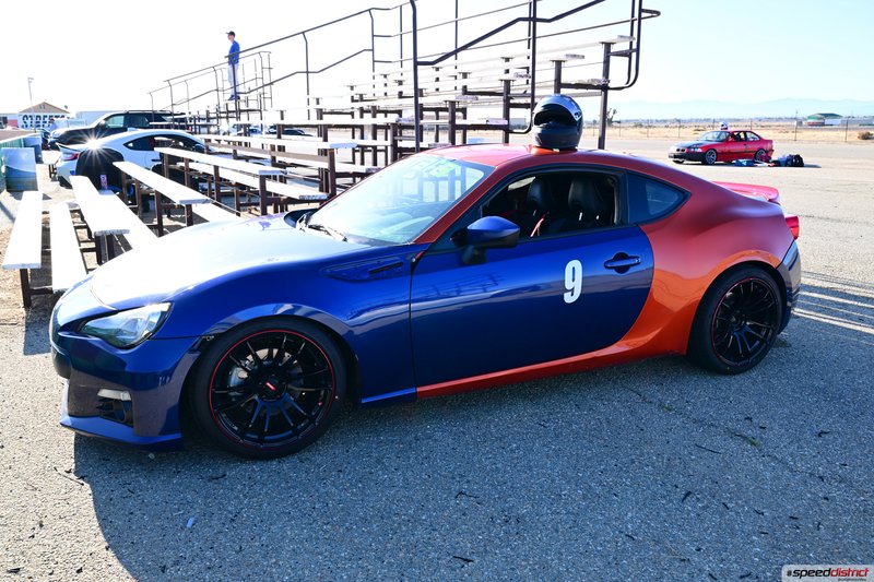 Subaru BRZ blue with orange